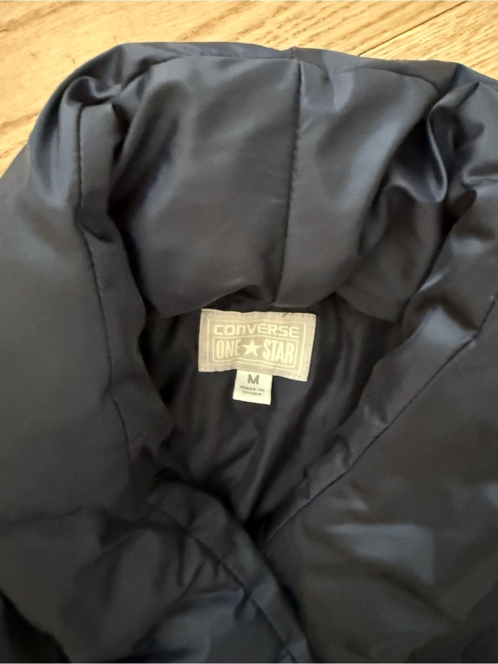 Converse One Star Puffer Jacket in Dark Blue Medium - Picture 3 of 8